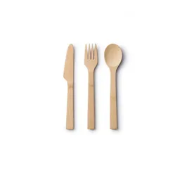 Bambu Bambus Besteck Set aus Messer, Gabel und Löffel 18,5cm Länge – Produktbild 1 von 1
