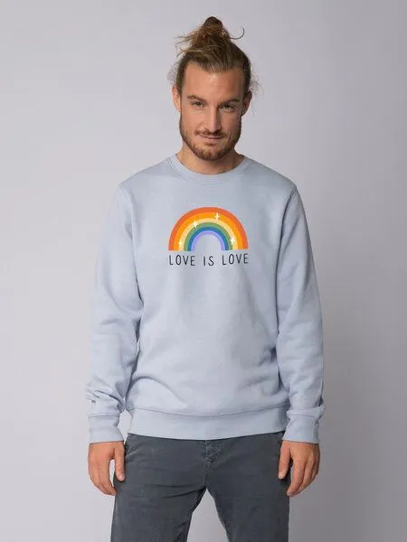 watapparel watapparel Sweatshirt Unisex Love is Love, Serene blue, – Produktbild 2 von 3
