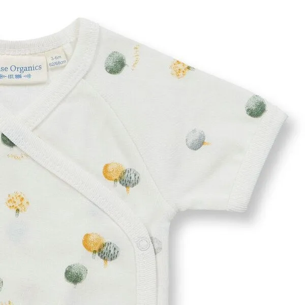 Sense Organics sense-organics Baby Wickelbody mit Baumdruck, Modell YGON, Weiß mit bäumen, – Produktbild 4 von 4