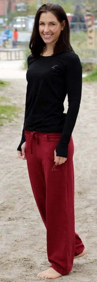 ESPARTO ESPARTO Yogashirt Langarmshirt Vicitra Ärmel mt Daumenloch, Schwarz, – Produktbild 3 von 3