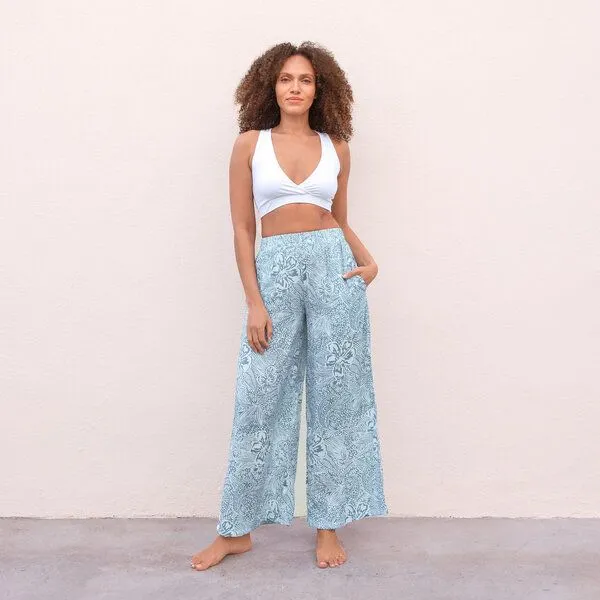 Jaya Jaya MELODY - Damen - leichte Sommerhose für Yoga und Freizeit, Hawaii green/grün, – Produktbild 1 von 3