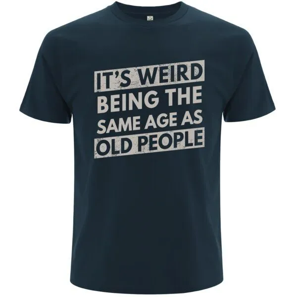 Spreecult Spreecult Its Weird T-Shirt - Bio und Fair - Männer Unisex Shirt, Denim, – Produktbild 1 von 2
