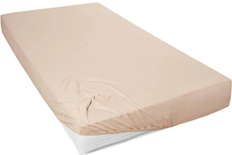 Primera Spannbettlaken Mako-Feinjersey Spannbetttuch, Mako-Jersey, Gummizug: rundum, (1 Stück), Geeignet für Standardmatratzen bis 22 cm, 100% Baumwolle, Braun, – Produktbild 2 von 8