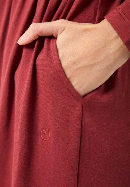 ORGANICATION ORGANICATION Langarm-Jerseykleid aus Bio-Baumwolle, Merlot, – Produktbild 4 von 4