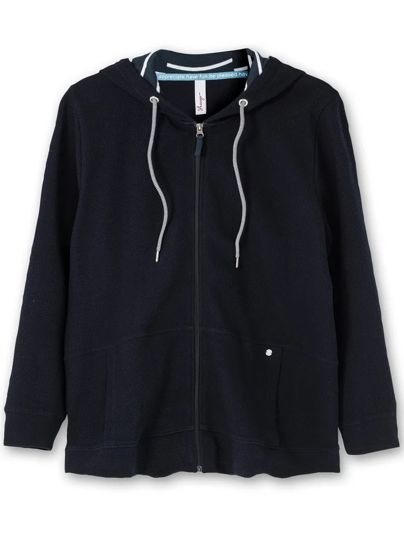 sheego Sweatjacke, Nachtblau, – Produktbild 1 von 2