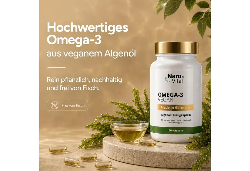 NaroVital Omega 3 Vegan aus Algenöl 60 Kapseln Kapseln – Produktbild 2 von 5