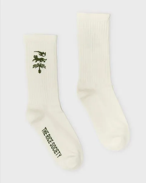 RICE RICE Socken AVY, Ecru/green, – Produktbild 4 von 4