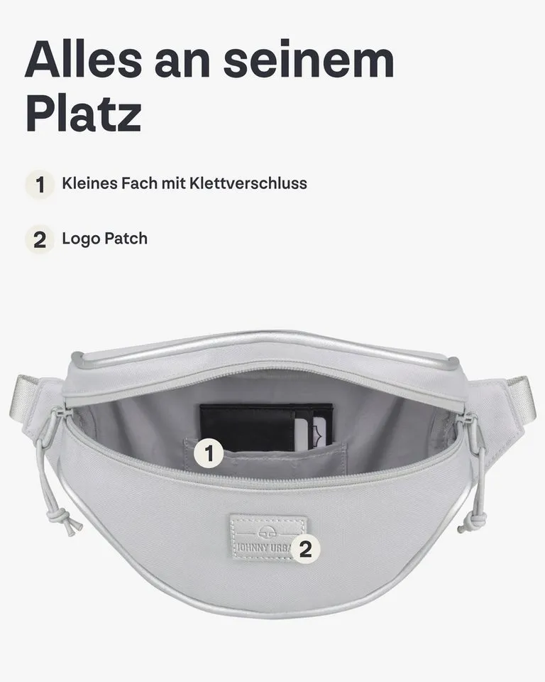 Johnny Urban Gürteltasche Ben Bauchtasche Damen Herren Wasserabweisend (1-tlg), Größenverstellbar, Wasserabweisend, Grau, – Produktbild 5 von 8