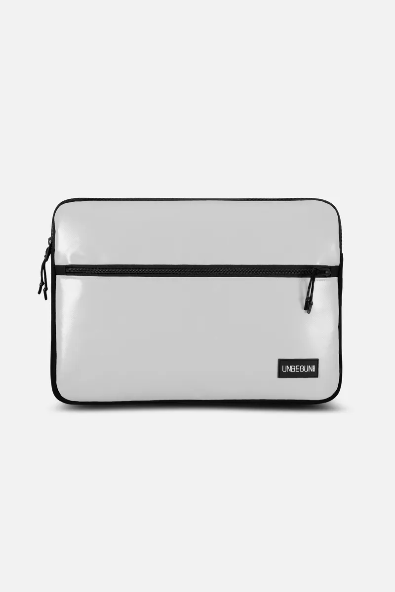 UNBEGUN UNBEGUN Herren vegan Laptop-Hülle Mit Fronttasche, Hellgrau, – Produktbild 1 von 2