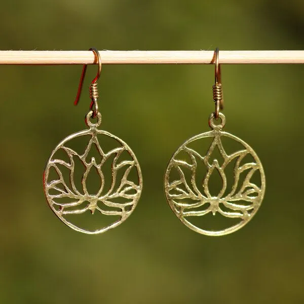 Schönes aus Indochina Schönes aus Indochina Upcycling Schmuck Ohrringe Messing – Produktbild 1 von 8