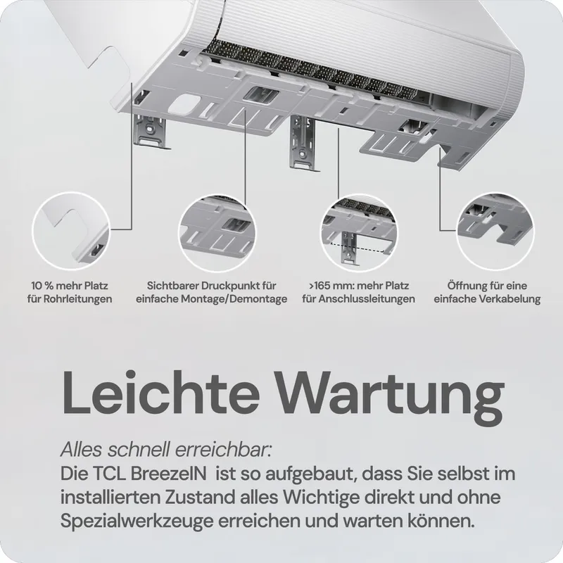 TCL TCL BreezeIN P5 18000 BTU 5,2 kW Split Klimaanlage WLAN R32 - S18P5S2 – Produktbild 5 von 8