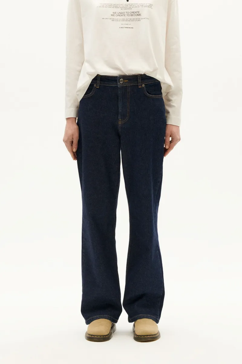 thinking mu Thinking MU Damen vegan Jeans Dark Clean Denim Theresa, Dunkelblau, – Produktbild 2 von 2