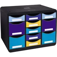 Exacompta Exacompta Schubladenbox 'BEE BLUE Store-Box Multi'mit 11 Schubfächern, aus Recyclingkunsts – Produktbild 3 von 3