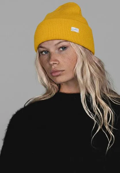 Lou-i Lou-i Mütze aus Merinowolle unisex, Gelb, – Produktbild 1 von 4