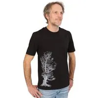 Life-Tree Life-Tree Organic Fairwear Shirt Men Pine Tree, Schwarz, – Produktbild 2 von 4