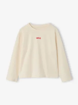 Vertbaudet Shirt mit Schriftzug Mädchen BASIC – Produktbild 1 von 1