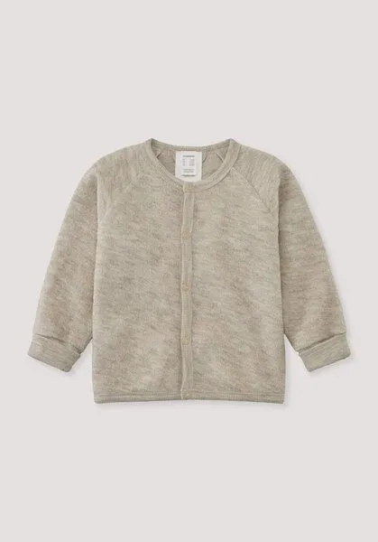 hessnatur hessnatur Wollfrottee Jacke aus reiner Bio-Merinowolle, Düne, – Produktbild 3 von 3