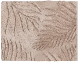 Grund Grund Badematte Ferya, Höhe 20 mm, rutschhemmend beschichtet, fußbodenheizungsgeeignet, Polyester, rechteckig, Dezentes Blattmuster mit Hoch-Tief-Struktur, 5 Jahre Garantie – Produktbild 1 von 1