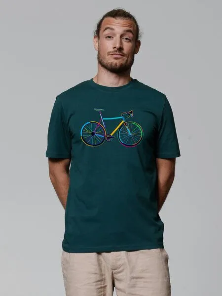 watapparel watapparel T-Shirt Fahrrad by night, Glazed green, – Produktbild 2 von 3