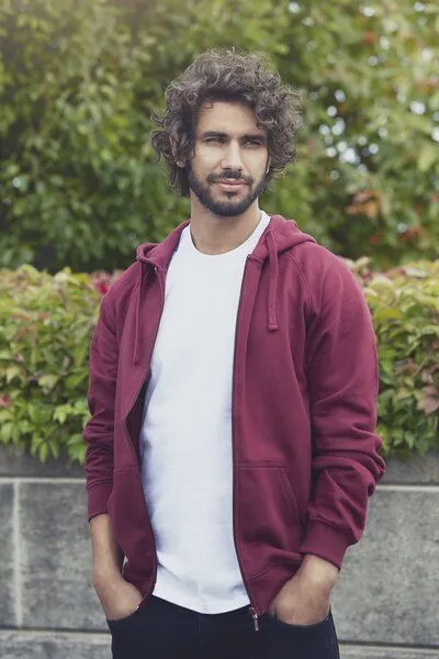 Neutral® - 3FREUNDE Neutral® - 3FREUNDE Männer Hoodie Zipped, Dustyindigo, – Produktbild 2 von 4
