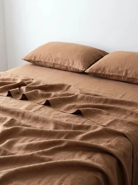 AmourLinen AmourLinen Bettdecke aus Leinen, Rosy brown (braun), – Produktbild 1 von 4