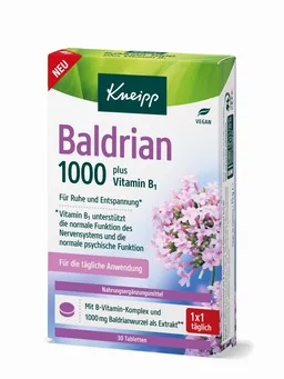 Kneipp Kneipp Baldrian 1000 plus Vitamin B1 30 St Tabletten – Produktbild 1 von 1