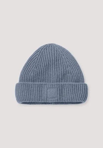 hessnatur hessnatur Strickmütze aus Bio-Merinowolle mit recycelter Wolle und Bio-Baumwolle, Helles jeansblau, – Produktbild 3 von 3