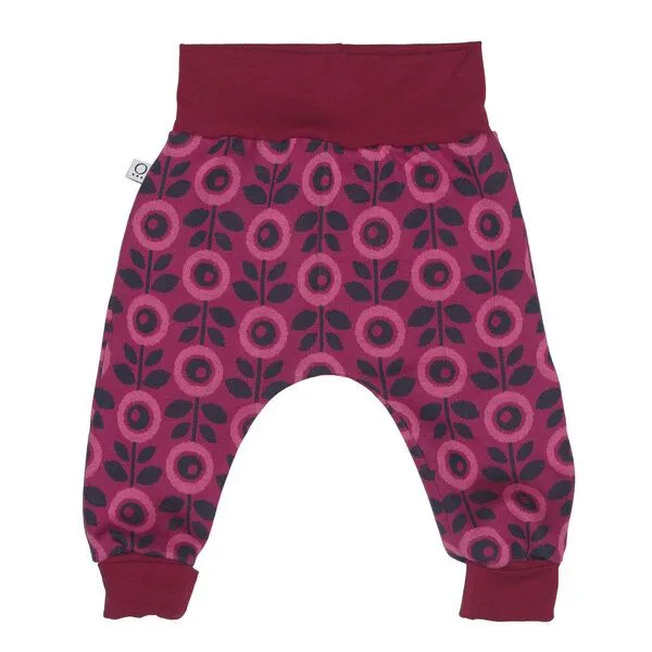 Frija Omina Frija Omina Mitwachsende Jaquard-Krabbelhose Jacki, Daisy beere (rot), – Produktbild 1 von 2