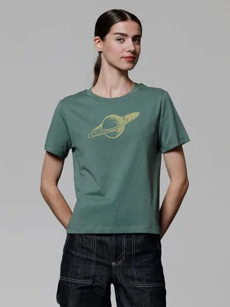watapparel watapparel T-Shirt Frauen Saturn, Green bay, – Produktbild 2 von 3