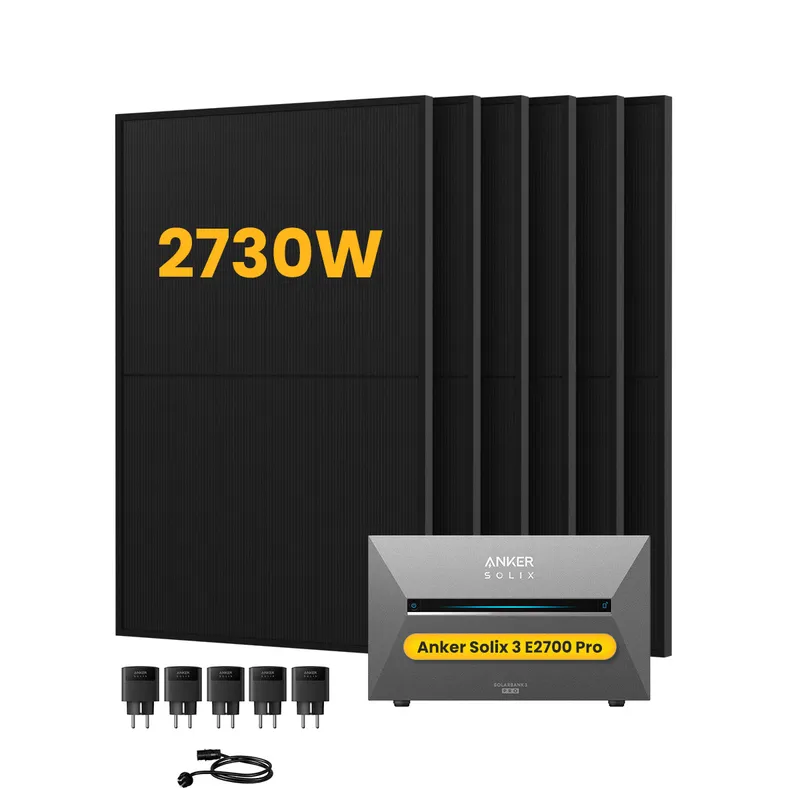 Anker Anker SOLIX Solarbank 3 E2700 Pro Solaranlage, mit 6 x 455W Bifazialen Solarmodulen, by Powerness - 2.7kWh / 5 x Smart Plug / Selbstabholung – Produktbild 1 von 1