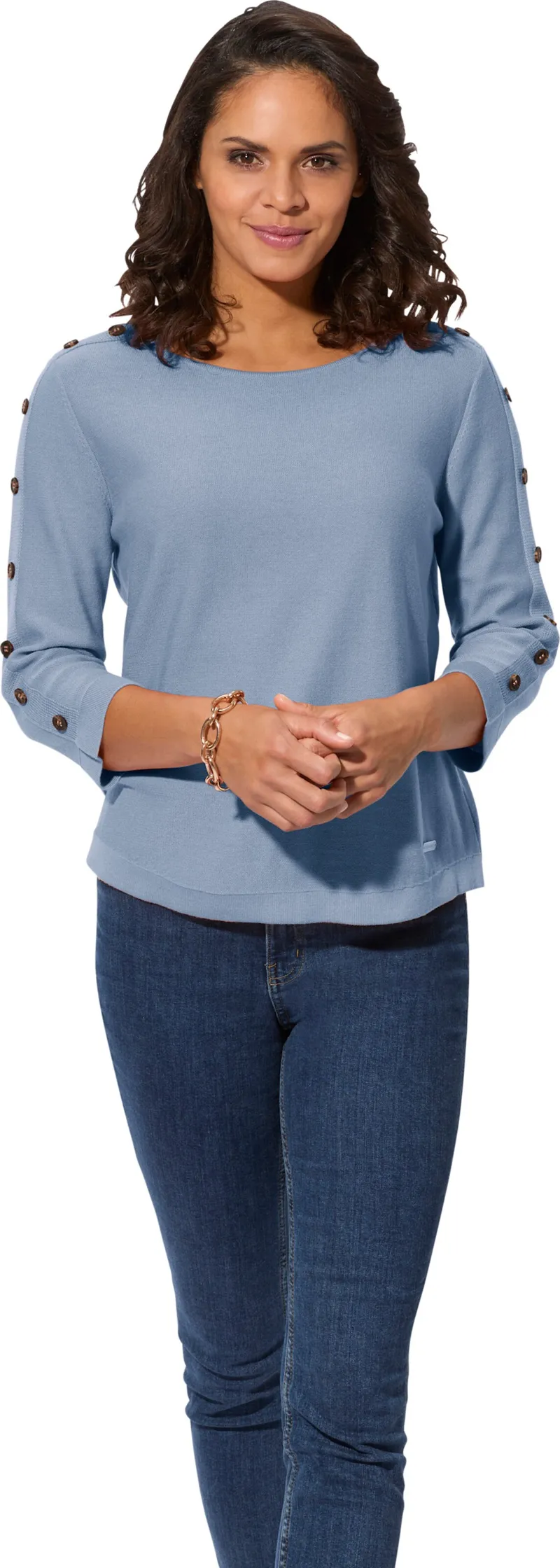 Witt 3/4-Arm-Pullover, Bleu, – Produktbild 2 von 2