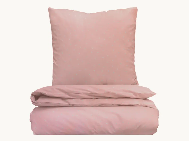allnatura allnatura Kinder-Baumwoll-Bettwäsche "Puntino" 80x80 cm, Rosa, – Produktbild 1 von 2