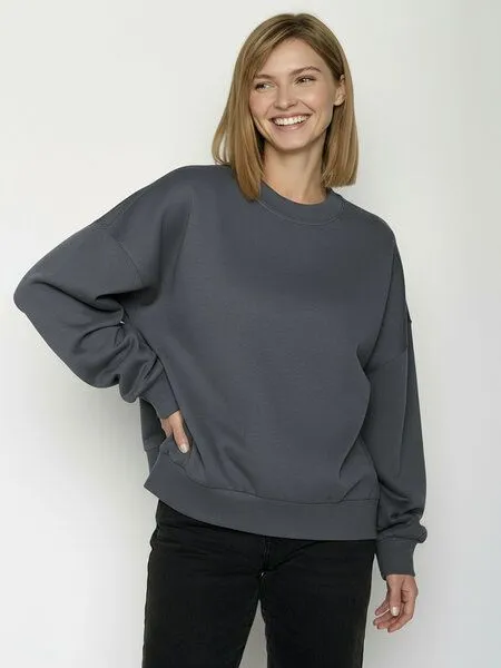 GreenBomb GREENBOMB Basic Core - Lässiges Sweatshirt aus Bio-Baumwolle / GOTS / Fair & Vegan, Grau (gravel), – Produktbild 1 von 4