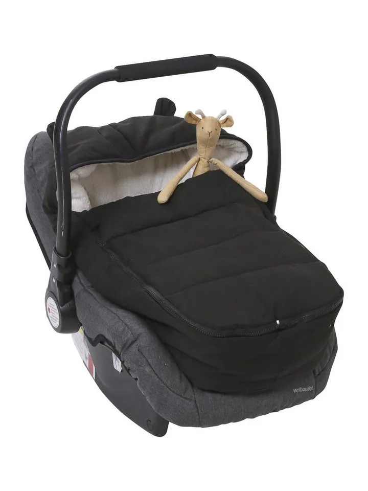 Vertbaudet Vertbaudet Fußsack für Kinderwagen & Babyschale, wetterfest, Blau|schwarz, – Produktbild 2 von 4