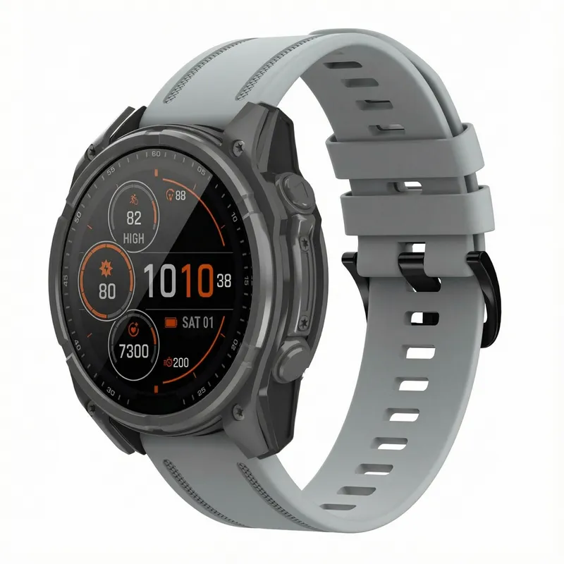 imoshion imoshion QuickFit® Line Silikonarmband - Garmin QuickFit® 20 mm Anschluss, Grau, – Produktbild 1 von 1