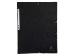 Exacompta 25 Exacompta Sammelmappen, Colorspan-Karton, 400 g/m², DIN A4, 3 Klappen, schwarz – Produktbild 1 von 1