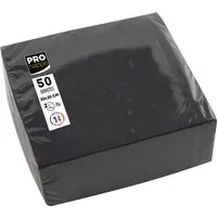 ProNappe 50 ProNappe Cocktail-Servietten 20 x 20 cm, schwarz – Produktbild 1 von 1
