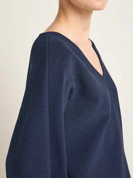 LANIUS LANIUS Shirt mit Struktur aus Bio-Baumwolle, Midnight, – Produktbild 4 von 4
