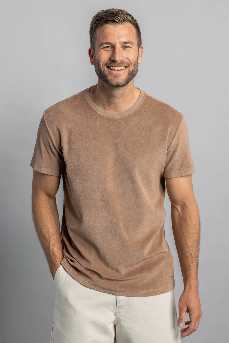 DIRTS DIRTS Herren vegan T-Shirt Terry Schokoladenmalz, Braun, – Produktbild 1 von 1