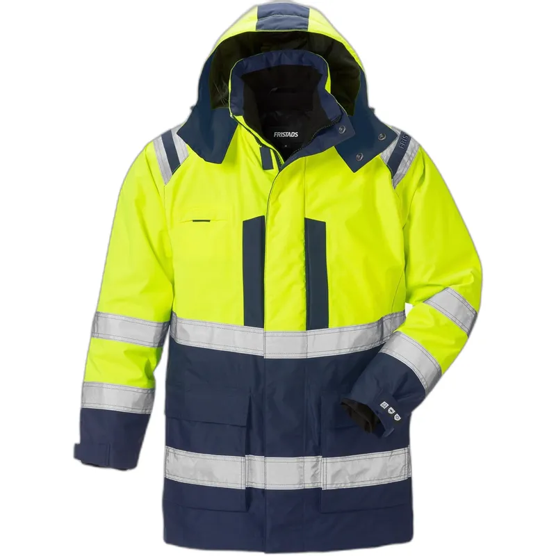 Fristads Wasserdichte 3-in-1 Jacke mit hoher Sichtbarkeit Klasse 3 Fristads Airtech® 4036 GTT, Blau, – Produktbild 1 von 2
