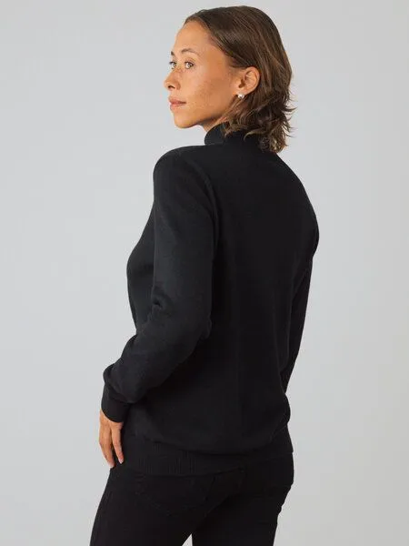 Honest Basics Honest Basics Damen Rollkragenpullover aus 100% Bio-Baumwolle, Black, – Produktbild 4 von 4