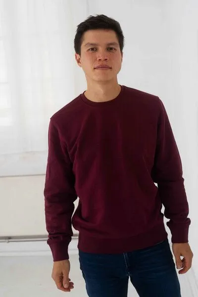 Kultgut Kultgut Pro Planet Biobaumwolle & Upcycling - Supersoft Sweatshirt - Pullover /Weinrot, Weinrot, – Produktbild 2 von 4