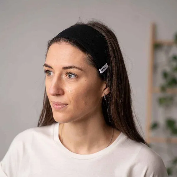 Vresh Clothing Vresh Clothing Aviva - Stirnband aus Biobaumwolle, Schwarz, – Produktbild 3 von 3