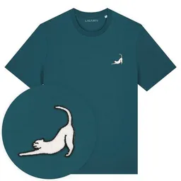 LIGARTI Besticktes T-Shirt – Eloise die Katze – LIGARTI Tiermanufaktur – Produktbild 1 von 1