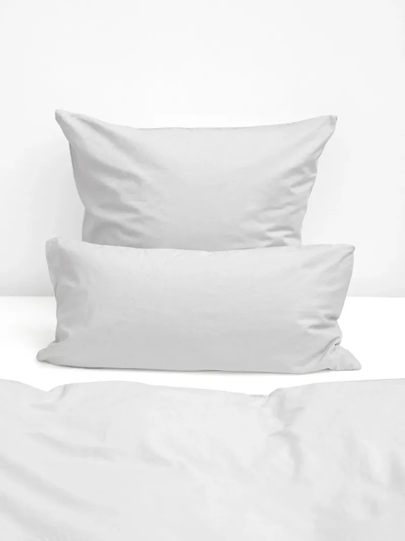 erlich textil erlich textil Michel Kopfkissenbezug aus Bio-Baumwolle, Leinen Mix, made in Europe, Taubenblau, – Produktbild 3 von 6