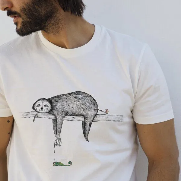LIGARTI LIGARTI T-shirt - Faultier, Mintgrün, – Produktbild 4 von 5