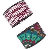 Seegarn Seegarn Wende-Armband 4cm, Punkte (beere) / mandala (blau), – Produktbild 1 von 1