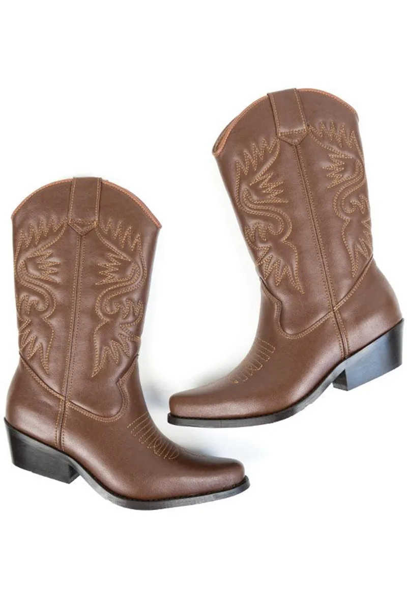 Will's Vegan Store Will's Vegan Store Damen vegan Westernstiefel In Kastanienbraun, Braun, – Produktbild 1 von 2