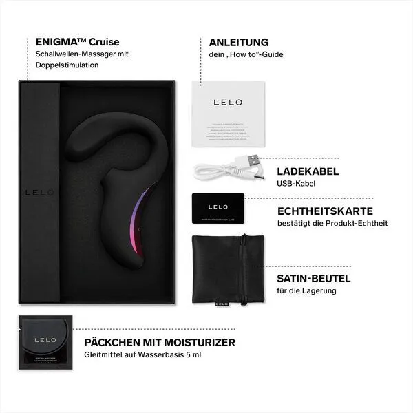 LELO Schallwellen-Massager mit Doppelstimulation - LELO ENIGMA Cruise, Schwarz, – Produktbild 3 von 4
