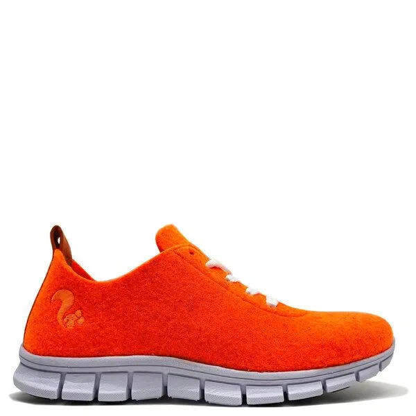 thies Veganer Sneaker "thies ® PET" aus recycelten Flaschen, ultraleicht und bequem, Neon orange, – Produktbild 1 von 4